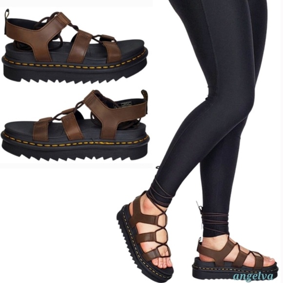 Dr. Martens Shoes - Dr. Martens Olive green lace up Sandals NEW